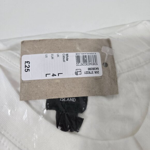 River Island Ancestral Elements White short sleeve regular fit t-shirt - Size La - Picture 4 of 7
